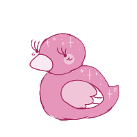 Pink Glitter Duck